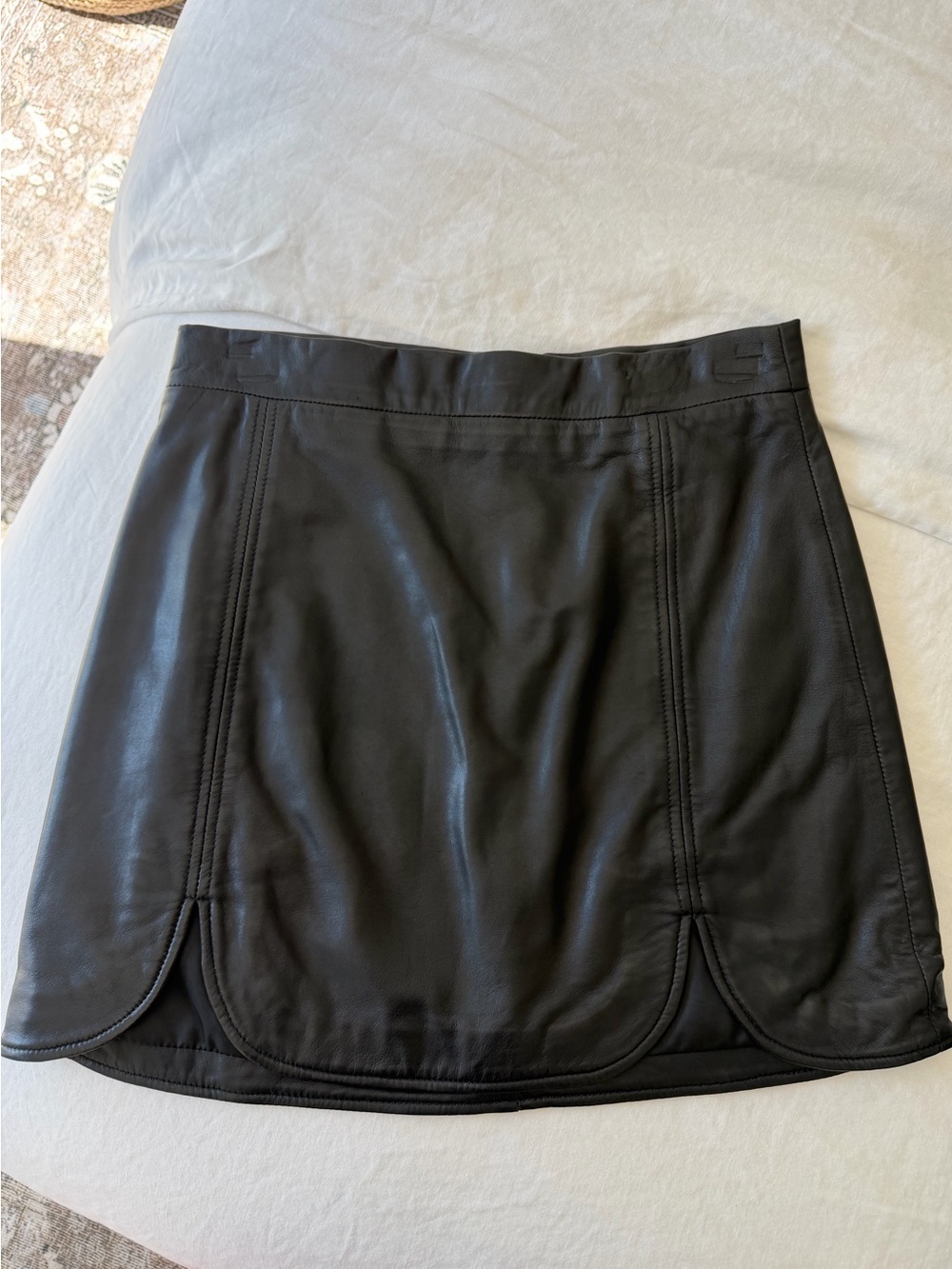 BB Dakota Black Leather Mini Skirt
